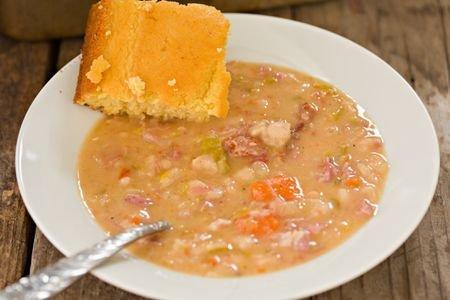 Monday ...Jane's famous ham and bean soup, served with cornbread.