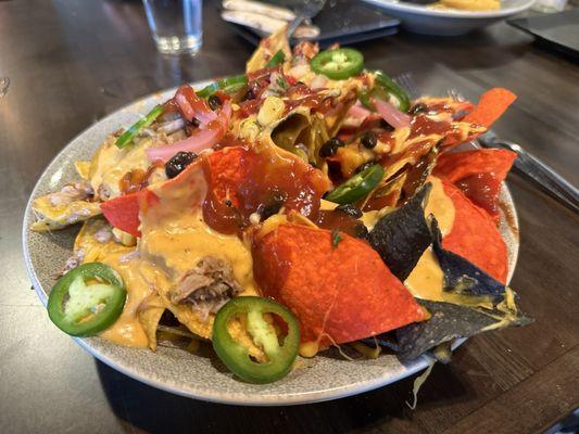 Pulled pork nachos