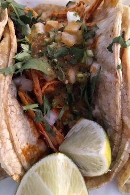 Chicken Tacos with cilantro and onion -- AMAZING