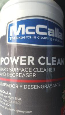 Power clean for hard surface cleaner and degreaser