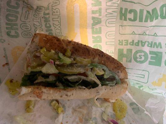 Veggie Delite- 6 inch. I already ate the other half