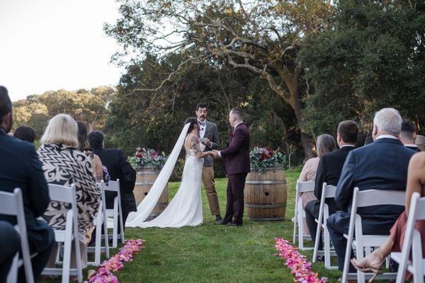 Ceremony site has the most gorgeous tree for framing your love.