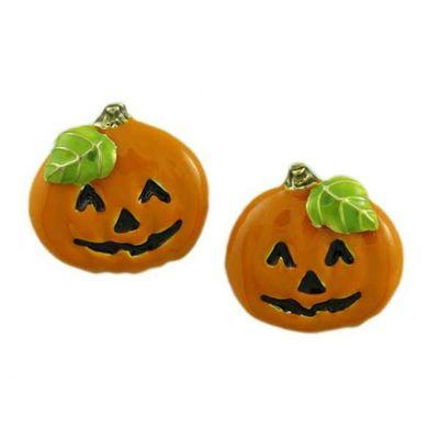 Jack O Lantern clip earring