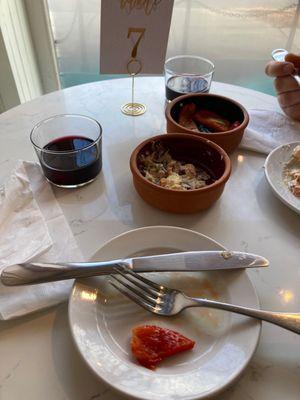 Tapas and house wine