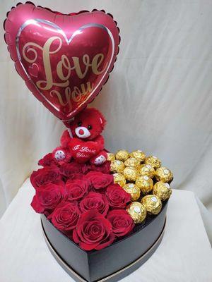 Rose and Chocolate heart