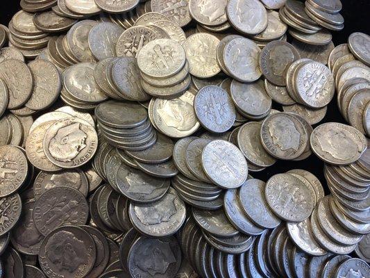 US 90% Silver Dimes