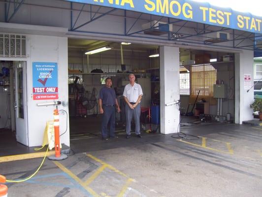 Charlie and Edwin are the Smog Techs.  They are very experienced and provide quick and efficient Smog Checks.