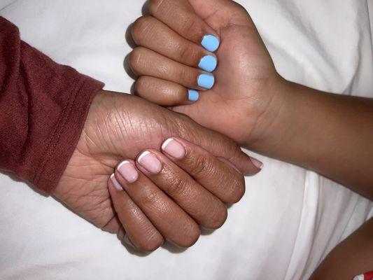 Manicure of my daughter and I!