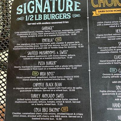 Burger menu