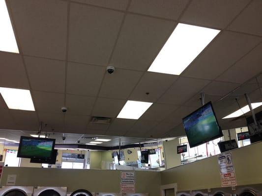 Lots of flat screen TVs