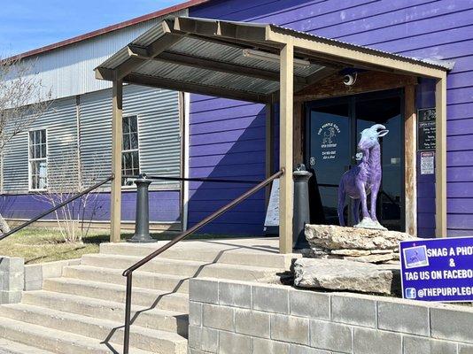 Front of the legendary Purple Goat!