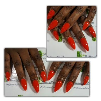 Stiletto fullset with gel Polish