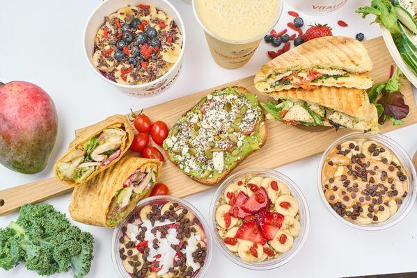 Superfood cafe serving fresh, high-quality açaí bowls, smoothies, fresh juices, savory grain bowls, and more...