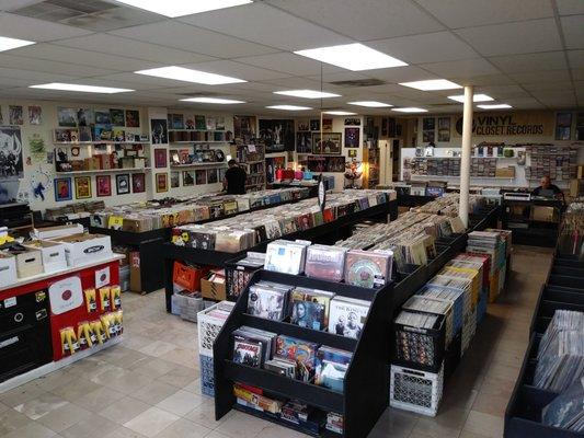 The main floor.  Not seen is the cash and the massive wall of new arrivals