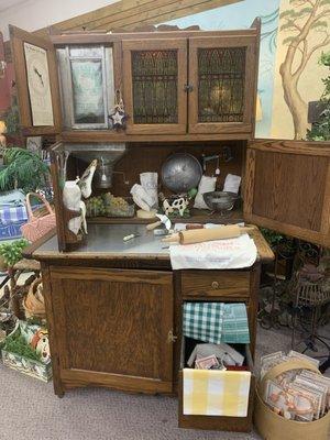 This Hoosier kitchen cabinet is nothing short of awesome.