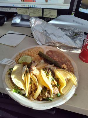 5 taco combo: carnitas and buche