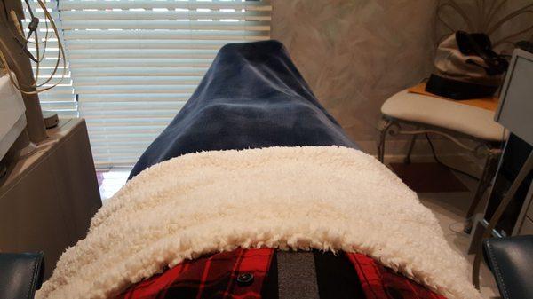 They even offer a blanket in the exam room in case you're cold from the air conditioner