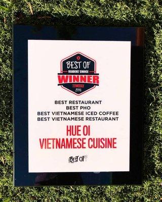 Thank you OC Weekly Voters!  Best Vietnamese, Pho, Vietnamese Iced coffee, Restaurant