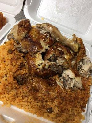 Chicken and rice tray