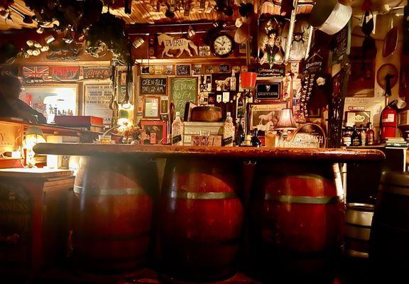 The bar at White Horse pub.