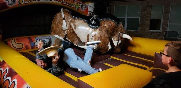 throwing out with mechanical bull