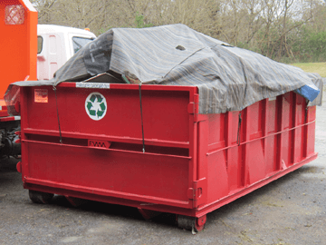 12 yard Roll-off open-top dumpsters can be delivered to your home or job site for debris removal.