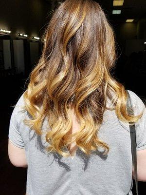 Balyaged with soft blended baby lights!!