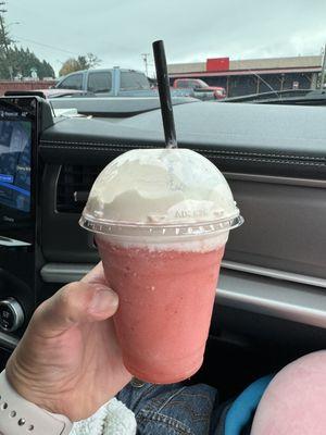 Strawberry smoothie, not too sweet!