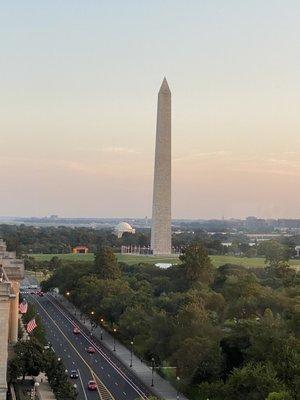 View of the monument at dusk