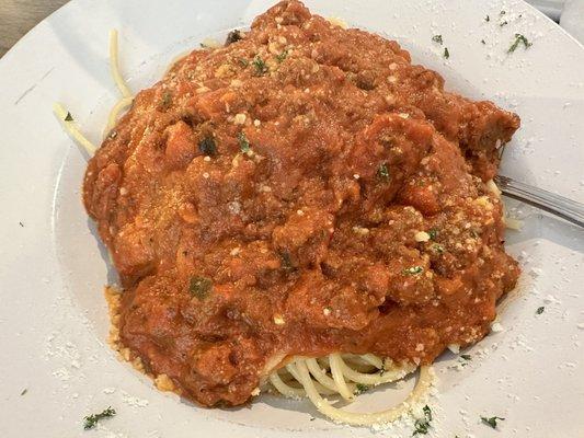 Spaghetti with bolognese