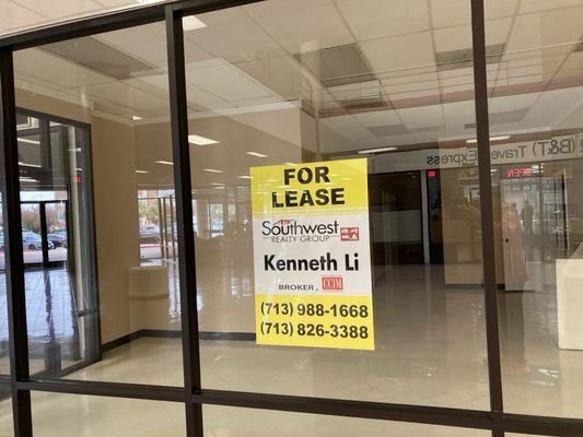 For lease by a different agency (photo taken in January 2024)