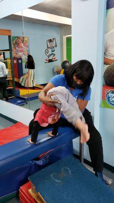 Working on a handstand