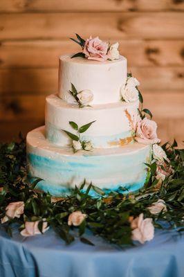 Fresh cream fruit wedding cake