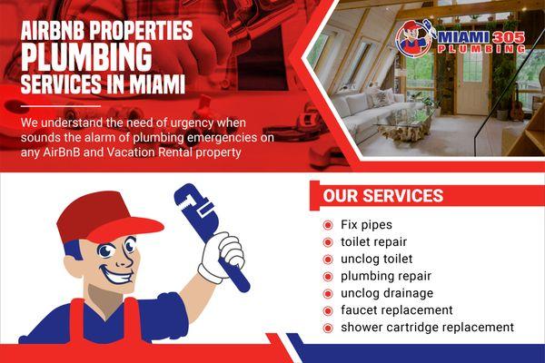 AirBNB Plumbing Services in Miami - If you own or manage a rental property Miami 305 Plumbing is your rental plumbing expert.