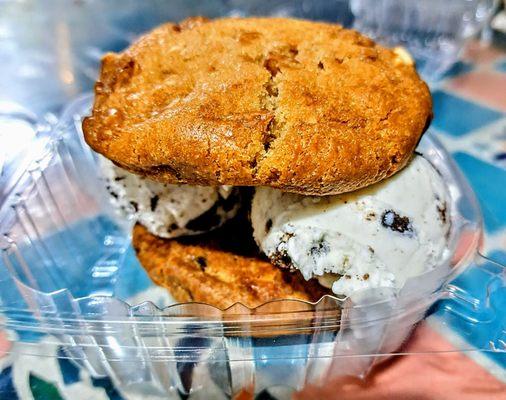 Ice cream sandwich. $7.50