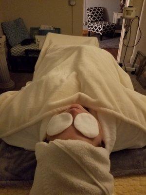 Relax with a facial. We offer 30, 60 & 90 minute.