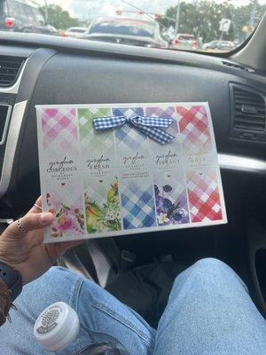 Easter gingham travel size perfume set