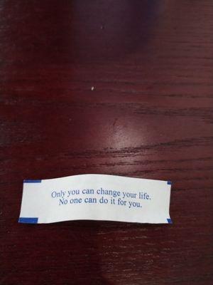 Obligatory Fortune  Cookie.