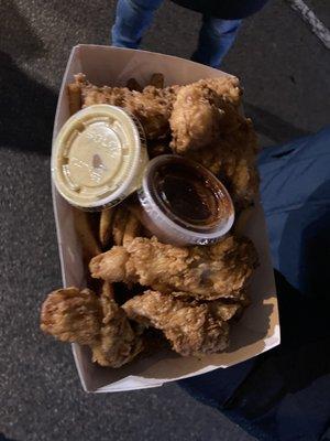 4 Piece Chicken Tenders and fries