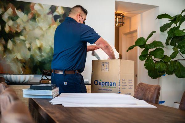 Chipman Relocation has the expertise, materials and equipment needed to pack your belongings for maximum protection