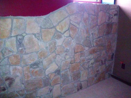 interior stone veneer work