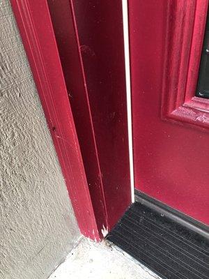 Peeling new door