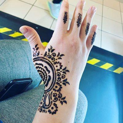 Henna tattoos done by susham