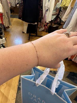 Rose gold permanent bracelet