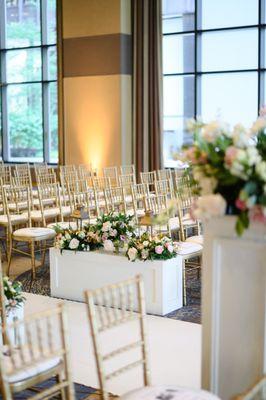 Ceremony Florals - all were re-used beautifully for the reception as requested