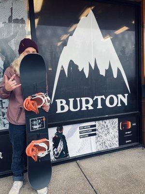 Burton snow board.