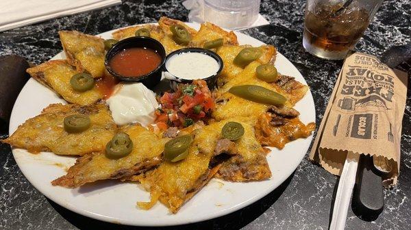 Beef nachos