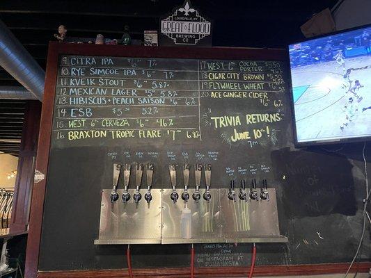 Part of the draft list. We recommend the Rye Simcoe IPA and the ESB.