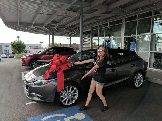 They put a big red bow on my car when I went to pick it up!