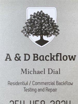 Business info for A & D Backflow